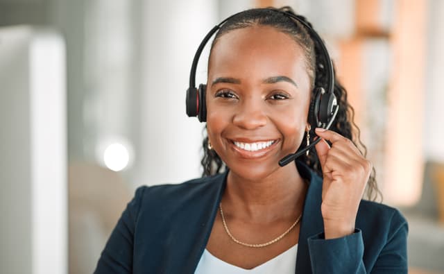 Professional with headset