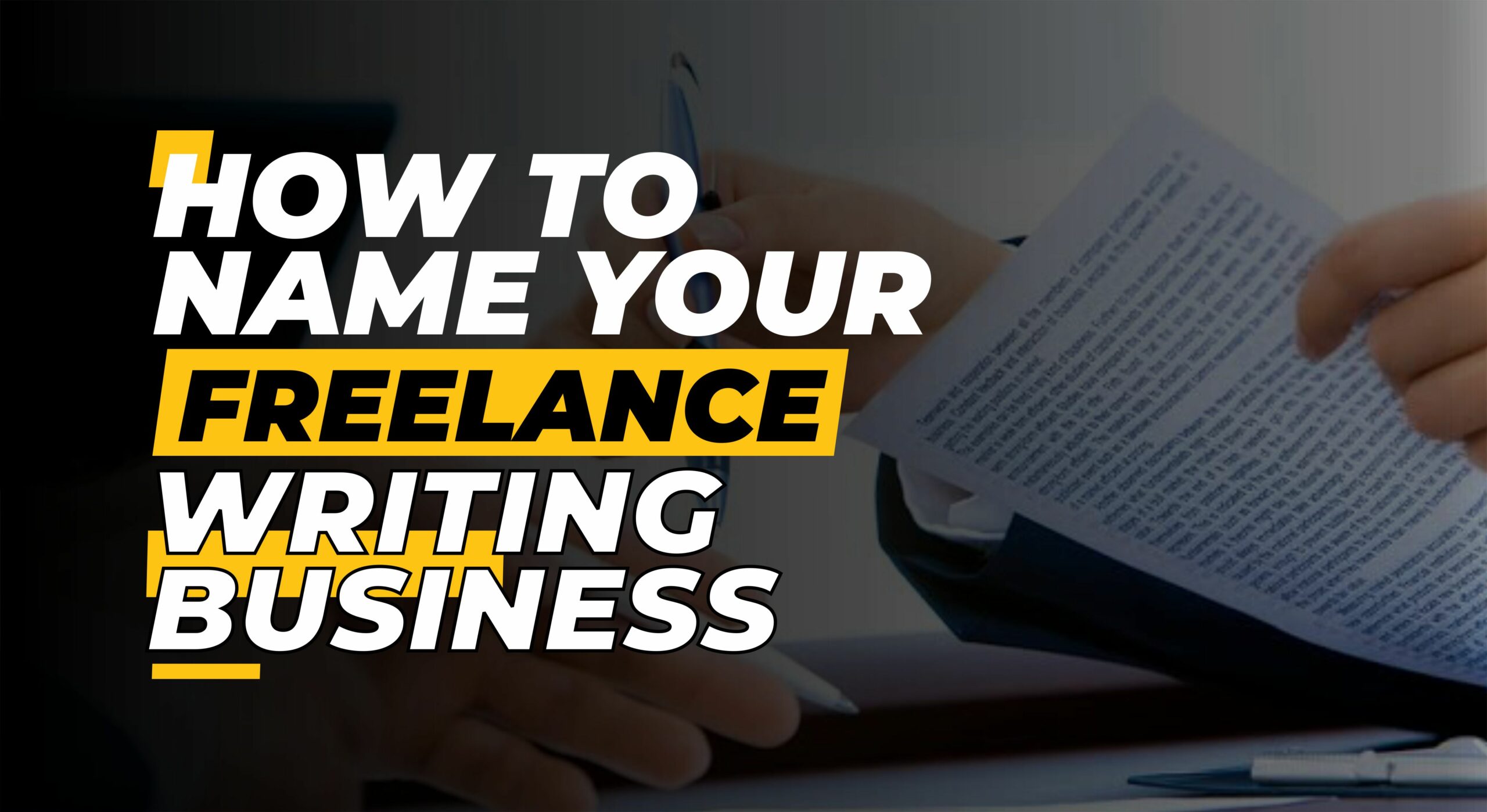 Freelance writting business
